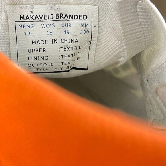 MAKAVELI BRANDED FLY BOY Shoes Multicolor Painted Stripe Canvas Slip-on Mens 13M - Picture 12 of 13